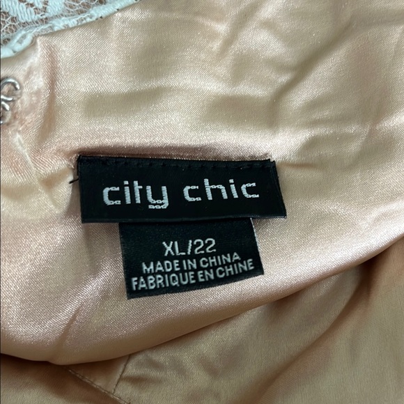 City Chic Lace Maxi Dress in Cream and White - Picture 5 of 5